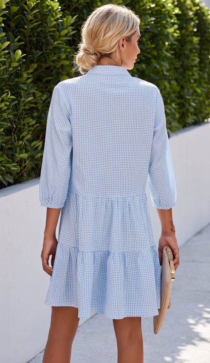 Shanna dress — Vichy check, lightweight and flowy