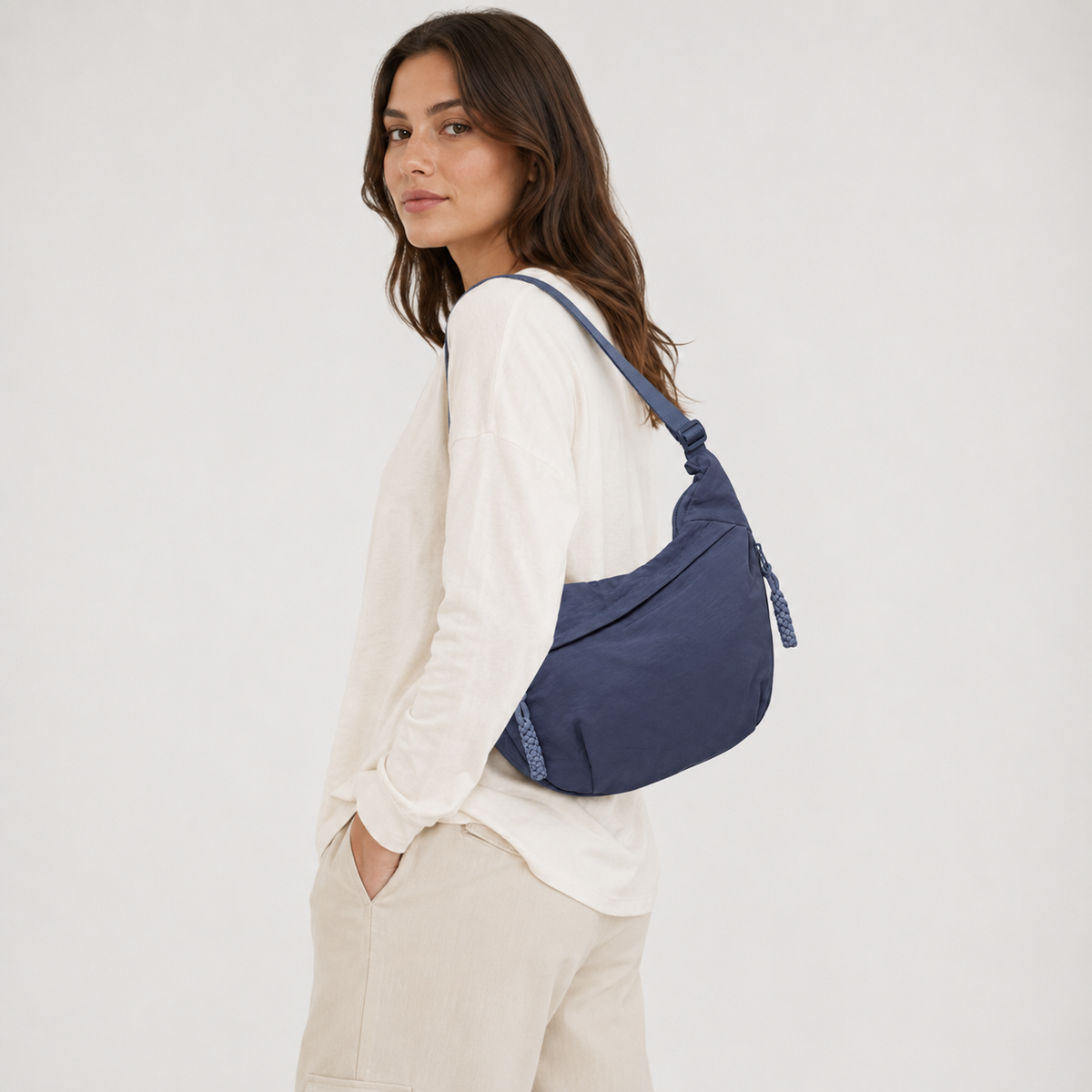 Chiara | Gray Shoulder Bag