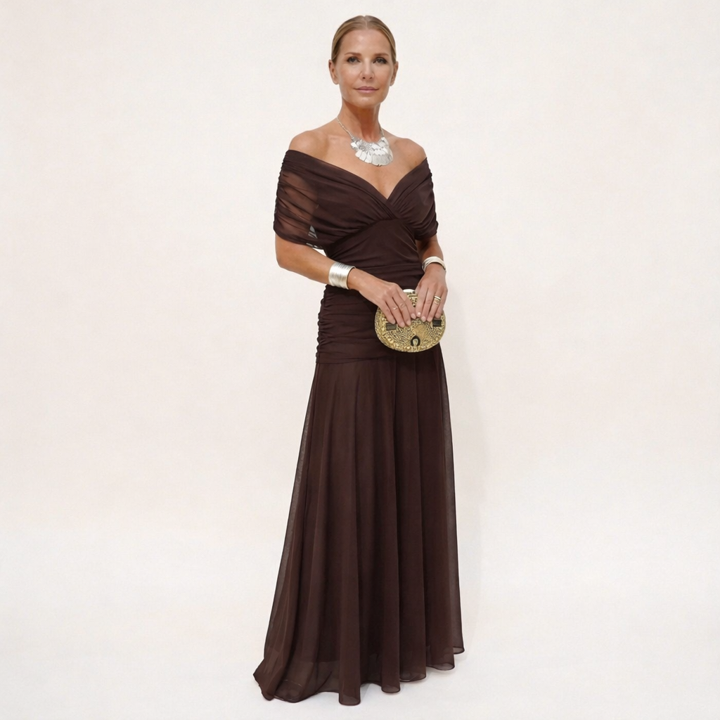 Velora™ | Long Floral V-Neck Dress