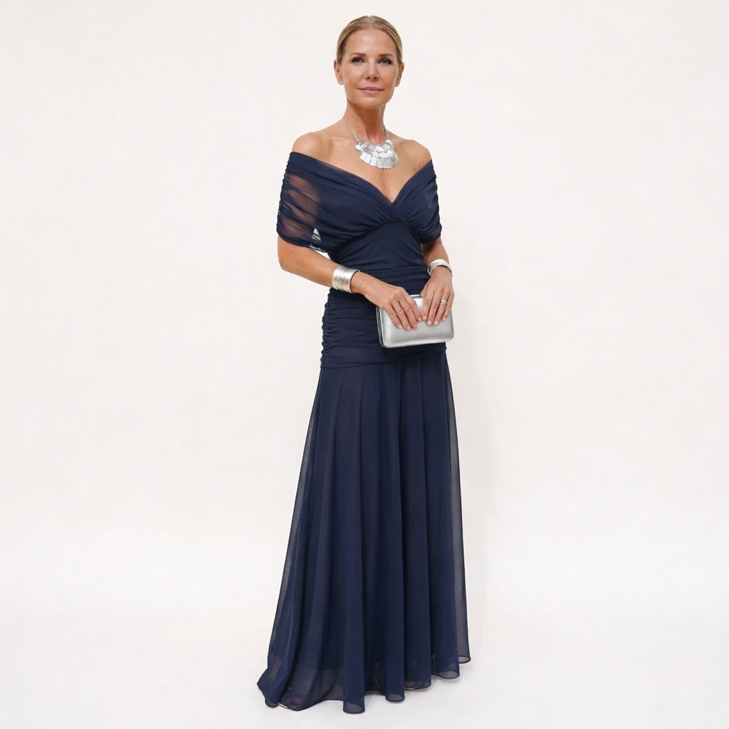 Velora™ | Long Floral V-Neck Dress