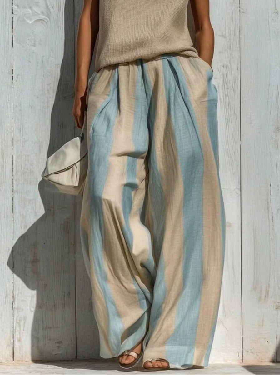 Sofía | Striped Top & Palazzo Trouser Set