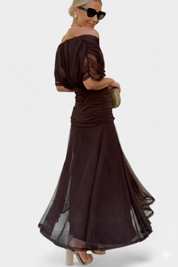 Velora™ | Long Floral V-Neck Dress