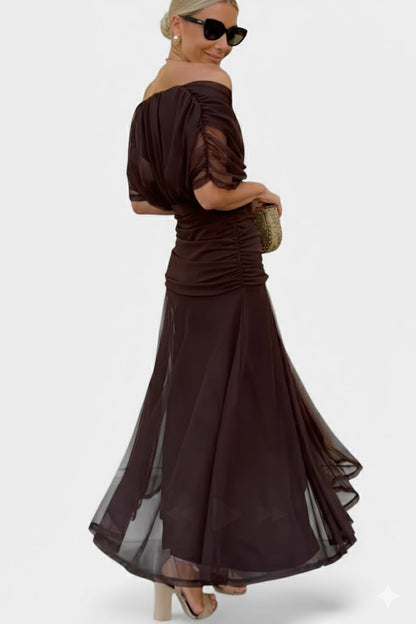 Velora™ | Long Floral V-Neck Dress