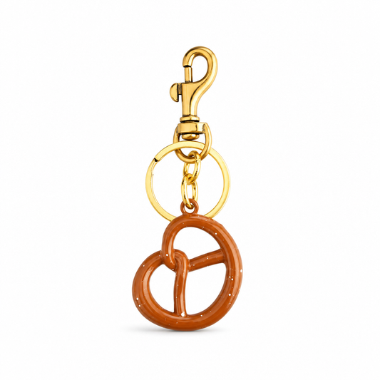 Golden Pretzel Keychain