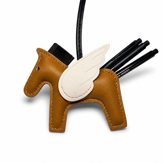 Winged Horse Leather Charm
